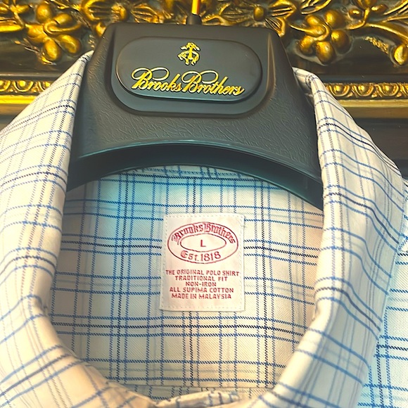 Brooks Brothers Est.1818 Long Sleeve Button Down Shirt Men's XL cotton Navy blue Vintage Second Hand